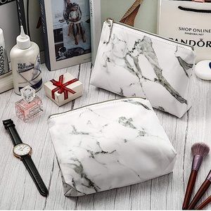 🎉 HP 🎉  NWOT Two Marble Pattern Cosmetic/Makeup Bags